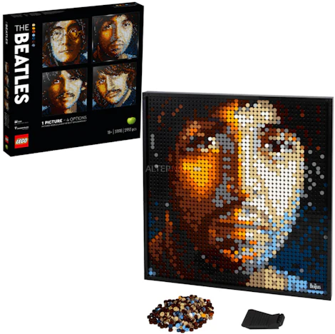 Lego Art: The Beatles (31198) für 73€ - Harrison, Lennon, McCartney & Starr als Wandbilder (2.933 Teile