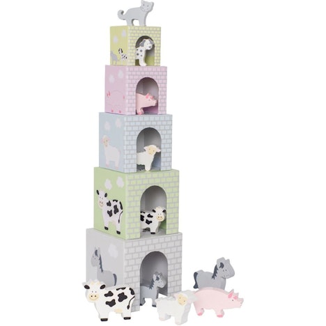 11% Nachlass auf JaBaDaBaDo Stapelturm Pyramide Bauernhof Bauernhof Tiere mit Figuren (C2504)