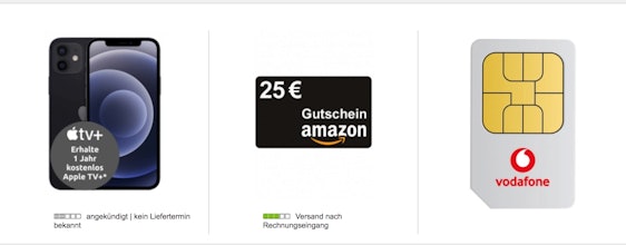 Mit 5G!😍 Jetzt vorbestellen » iPhone 12 (64GB) im Vodafone Smart XL für 48€/Monat📱- 20GB LTE, Allnet- und SMS-Flat, EU-Roaming