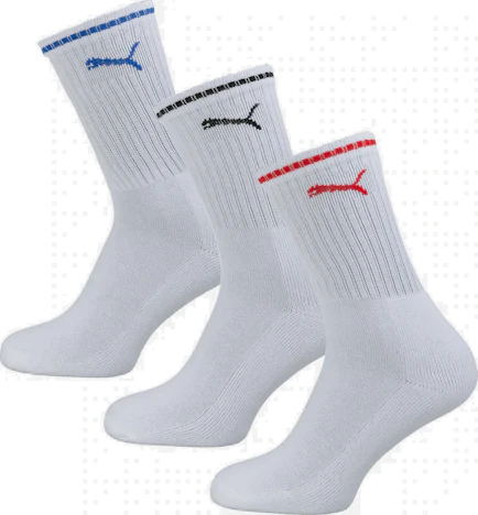 Puma Crew Sportsocken 3er Pack für 5€ - Größe 35-49