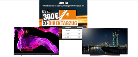 Bis zu 300€ Rabatt durch OLED-Aktion bei Saturn – die Top 3, z.B. Philips 55" UHD-OLED-Fernseher für 1.379€