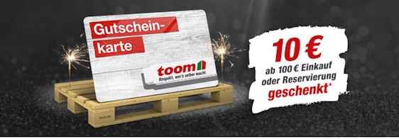 Verlängert! Toom Gutschein-Tage - je 100€-Einkauf 10€ geschenkt, online, Versand oder Abholung möglich
