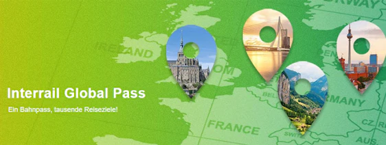 15% Rabatt auf den Interrail Global Pass – mit dem Zug durch Europa ab 157€