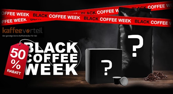 Black Coffee Week bei Kaffeevorteil – 1kg Black Label Kaffeebohnen für 10€