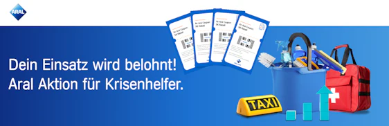 4x5€ Tankgutscheine bei Aral geschenkt – für KrisenhelferInnen