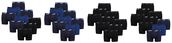 9er Pack Puma Boxershorts für 37€ - in den Größen von S bis XL und in 4 Farbkombinationen