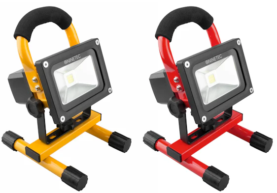 Ninetec 10W LED Flutlicht für 20€ - tragbarer Strahler in zwei verschiedenen Farben