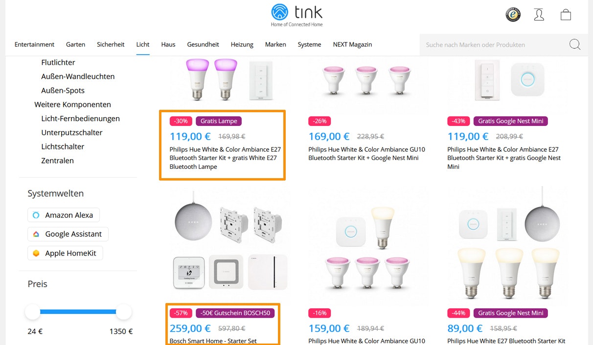 tink Gutscheine und Gratis-Artikel