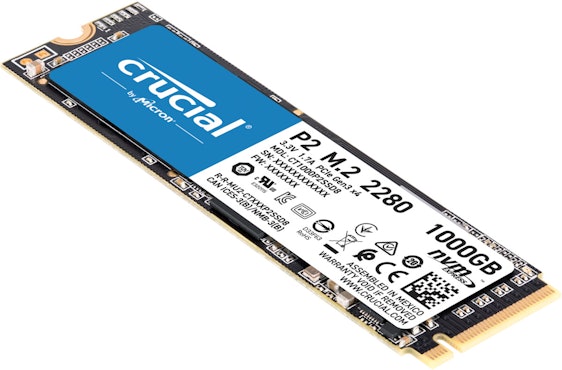 Crucial P2 (1TB) für 85€ - SSD mit M.2 Schnittstelle, 2.400 MB/s Lesen & 1.800 MB/s Schreiben