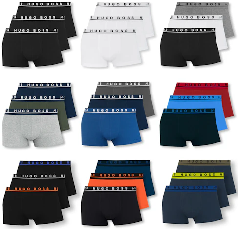3er Pack Hugo Boss Boxershorts für 30€ - verschiedene Größen und Farben
