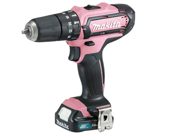 Makita HP331DSAP1 Pink Edition für 95€ – 12V-Akku-Schlagbohrschrauber mit 2 Ah-Akku