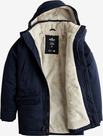 Hollister Parka für 89€ - Herren-Jacke mit warmem Innenfutter, in Navy
