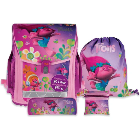 Stylex DreamWorks Trolls Schulranzen-Set 4-teilig pink mit 25,01€ Preisnachlass