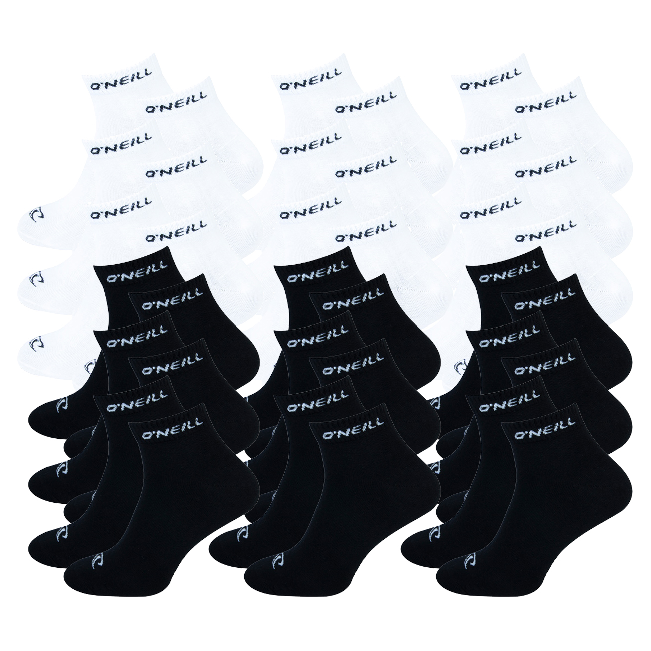 18 Paar O'Neill Quarter Socken für 25€ – Farb- &amp; Größenauswahl