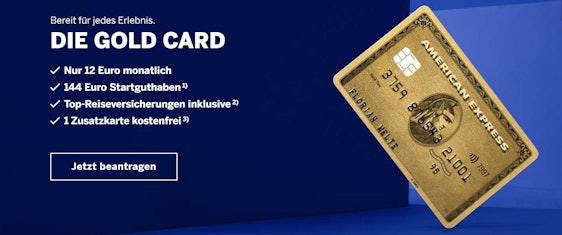 American Express Gold mit 144€ Startguthaben - mit 40.000 Membership Rewards Points