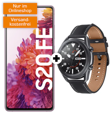 Media Markt & Saturn Tarif-Bundle-Kracher 📱⌚ » Samsung Galaxy S20 FE + Galaxy Watch3 mit Telekom-, Vodafone- oder o2-Vertrag ❤️🔥