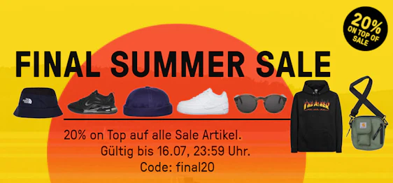HHV Final Summer Sale Deal: 20% on top auf alle Urban Fashion Sale-Artikel