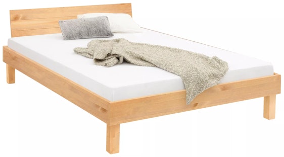 Home affaire Massivholzbett "Modia" für 136€ – 140x200cm, Kiefer natur geölt