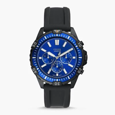 Fossil Garrett für 39€ - Chronograph mit blauem Zifferblatt