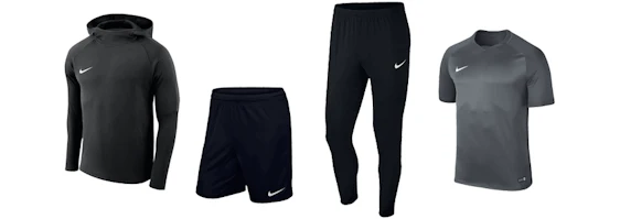 Nike-Trainingsset Premium 4-teilig für 60€ - Hoodie, Shirt, Trainingshose & Shorts, viele Farb-Kombinationen