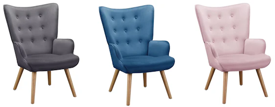 Bessagi Home "Celina" für 75€ – Sessel in Grau, Rosa oder Petrol