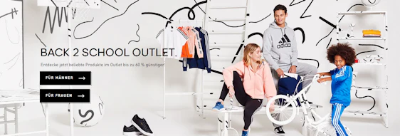 Adidas Back to School Flash Sale - jetzt bis zu 60% Rabatt im Outlet