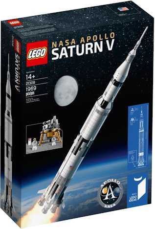 Lego Nasa Apollo Saturn V (21309) für 98€ - über 1m großes Set mit 1.969 Teilen