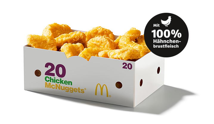 20 Chicken McNuggets für 4,99€ - mit App-Coupon bei McDonald's