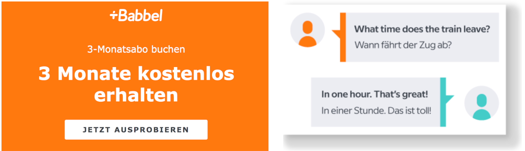 Nicht mehr lange! 50% Rabatt bei Babbel! 3-Monatsabo buchen + 3 weitere Monate gratis erhalten