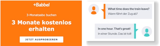 Nicht mehr lange! 50% Rabatt bei Babbel! 3-Monatsabo buchen + 3 weitere Monate gratis erhalten