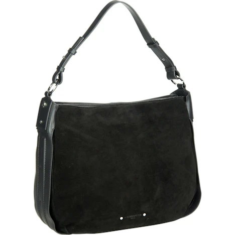 Liebeskind Double Pipe Suede Hobo Bag L Black mit 56% Ersparnis