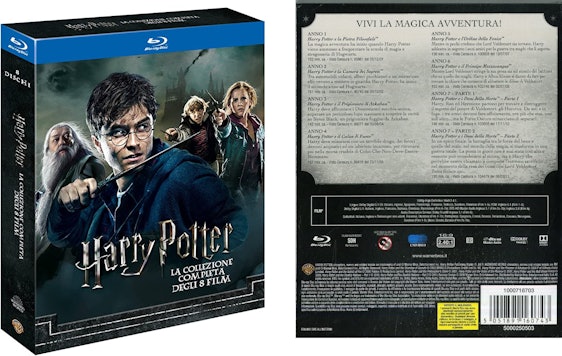 Harry Potter Complete Collection für 21€ – Komplett-Box mit Filmen 1-8 auf Blu-ray, italienische Version mit dt. Tonspur