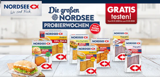 Probierwochen bei Nordsee: Ausgewählte Fischprodukte gratis testen (GzG)