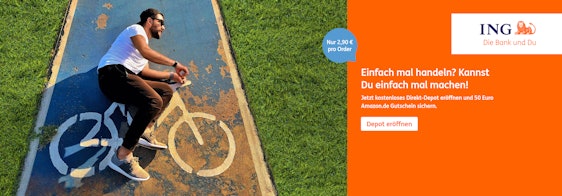 ING Direkt-Depot mit 50€ Amazon-Gutschein » kostenloses Depot mit 6 Monate Flat-Fee + 64 kostenfreien ETF-Sparplänen 📈
