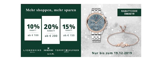 Xmas-Special bei Christ - Bis zu 20% Rabatt auf Uhren und Schmuck