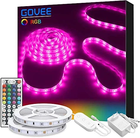 2 x 5m Govee RGB LED-Streifen für 19€ - mit 16 Farboptionen und verschiedenen Leuchtmodi, inkl. Fernbedienung