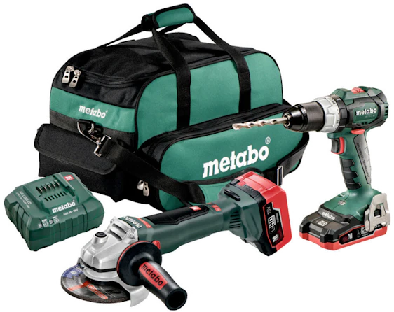 Metabo Akku-Combo Set (691110000) für 260€ - u.a. mit Akku-Winkelschleifer & -Bohrschrauber