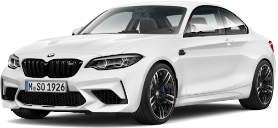 BMW M2 Competition Coupé (411 PS) in Weiß für 469€/Monat zzgl. 599€ Überführung - im Privat- oder Gewerbeleasing über 48 Monate á 10.000km p.a.