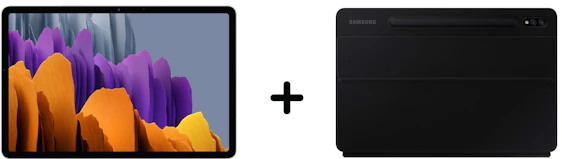 Samsung Galaxy Tab S7/S7 Plus + Samsung EF-DT870 ab 632€ - Tablet mit Tastatur-Hülle, 128GB oder 256GB