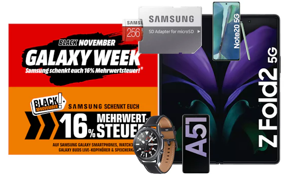Black November Galaxy Week bei Saturn und Media Markt 🤩 » Samsung schenkt euch 16% Mehrwertsteuer 💸