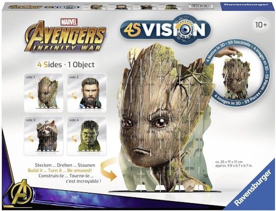 Ravensburger 4S Vision Groot für 13€ – Avengers Infinity War, 3D-Puzzle