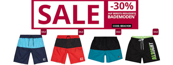 30% Extra-Rabatt auf reduzierte Bademode bei Takko - z.B. Bikini-Slips ab 2€