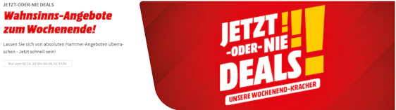 Jetzt-oder-Nie Deals bei Media Markt » z.B.: Apple AirPods 2. Gen mit Ladecase für 120€