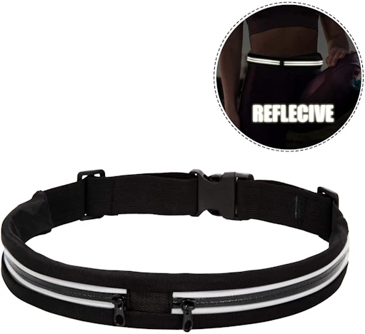 Lebexy Laufgürtel für 4€ - reflektierende Hüfttasche in Schwarz (Prime)