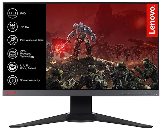 Lenovo Legion Y25f-10 für 134€ – 24" FHD-Monitor mit 1ms Reaktionszeit, FreeSync, 144 Hz