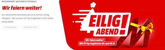Weihnachtsfinale bei Media Markt - mit 24 Angeboten, z.B. Bang&Olufsen Play H8I für 184€