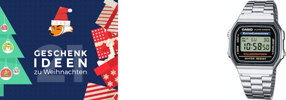 Geschenkidee für Retro-Zeitansager: Casio A168WA-1 für 24€ - 90er-Digitaluhr, spritzwassergeschützt