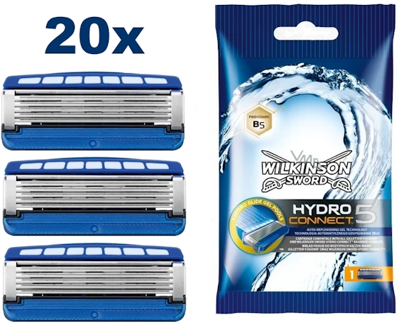 Wilkinson Sword Hydro 5 Connect Rasierklingen 20er-Pack für 25€