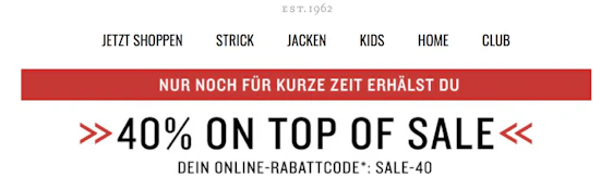 On top: 40% Rabatt bei Tom Tailor auf alle Sale-Artikel