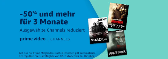 Bis zu 50% Rabatt! 6 Amazon Prime Video Channels ab 0,97€ abonnieren – 3 Monate gültig